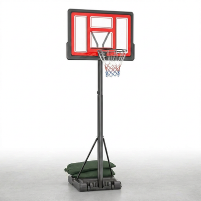 Outdoor Basketball Hoop Built for Family Play, 10FT Adjustable Height, 44 Inch Backboard, Portable with Wheels