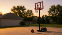 10FT Basketball Hoop Outdoor 44 Inch Backboard Portable Basketball Hoop with Extra Sandbag Adjustable Basketball Goal with Wheels and Stable Base for Youth Adults Court Backyard Driveway — Lifestyle