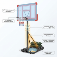 10FT Basketball Hoop Outdoor 44 Inch Backboard Portable Basketball Hoop with Extra Sandbag Adjustable Basketball Goal with Wheels and Stable Base for Youth Adults Court Backyard Driveway — How It Works