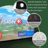Golf Simulator Impact Screen – Golf Simulators W/Grommets, Borders, Bungee Cords