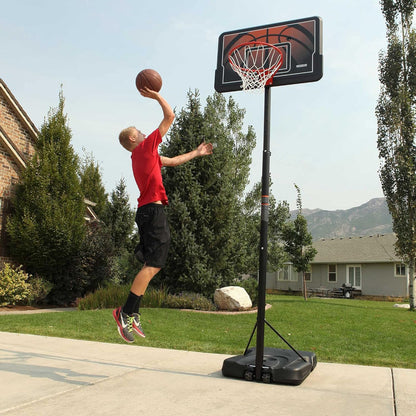 Height Adjustable Portable Basketball System, 44 Inch Backboard