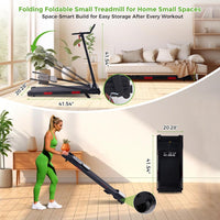 Portable Treadmills for Home Small, 3.5HP Walking Pad Treadmill with Handle Bar and Incline, 0.6-10MPH Electric Mini Treadmills for Exercising, 400LBS Small Treadmills for Small Spaces