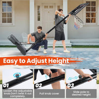 10FT Basketball Hoop Outdoor 44 Inch Backboard Portable Basketball Hoop with Extra Sandbag Adjustable Basketball Goal with Wheels and Stable Base for Youth Adults Court Backyard Driveway