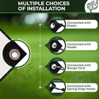 Golf Simulator Impact Screen – Golf Simulators W/Grommets, Borders, Bungee Cords