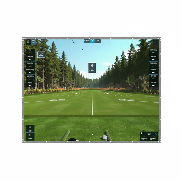 Golf Simulator Impact Screen, Triple Layer Design Launch Monitor Screen for Home & Garage Training, Easy Install Golf Projector Hitting Net for Indoor Practice