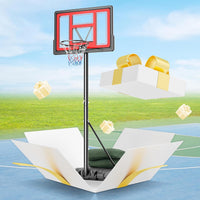 10FT Basketball Hoop Outdoor 44 Inch Backboard Portable Basketball Hoop with Extra Sandbag Adjustable Basketball Goal with Wheels and Stable Base for Youth Adults Court Backyard Driveway