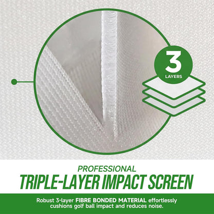 Golf Simulator Impact Screen, Triple Layer Design Launch Monitor Screen for Home & Garage Training, Easy Install Golf Projector Hitting Net for Indoor Practice