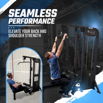 Selectorized Lat Pulldown & Low Row Combo w/ 250lb weight stack (New)