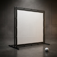 Golf Simulator Impact Screen – Golf Simulators W/Grommets, Borders, Bungee Cords — Studio Shot