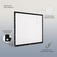 Golf Simulator Impact Screen – Golf Simulators W/Grommets, Borders, Bungee Cords — infographic
