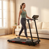 Portable Treadmills for Home Small, 3.5HP Walking Pad Treadmill with Handle Bar and Incline, 0.6-10MPH Electric Mini Treadmills for Exercising, 400LBS Small Treadmills for Small Spaces — Lifestyle