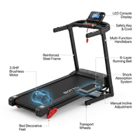 Portable Treadmills for Home Small, 3.5HP Walking Pad Treadmill with Handle Bar and Incline, 0.6-10MPH Electric Mini Treadmills for Exercising, 400LBS Small Treadmills for Small Spaces — How It Works