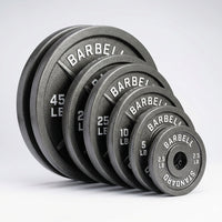 Steel Olympic Plates 175LB Set - 2 Inch Olympic Hammertone Coated 2X 2.5Lb, 5Lb, 10Lb, 25Lb, & 45Lb for Weight Lifting Training — Studio Shot