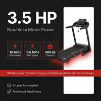 Walking Pad Treadmill Designed for Small Spaces, 3.5HP Motor, 400lb Capacity, Foldable Handle Bar — Results & Stats