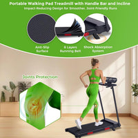 Portable Treadmills for Home Small, 3.5HP Walking Pad Treadmill with Handle Bar and Incline, 0.6-10MPH Electric Mini Treadmills for Exercising, 400LBS Small Treadmills for Small Spaces