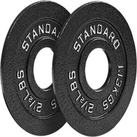 Steel Olympic Plates 175LB Set - 2 Inch Olympic Hammertone Coated 2X 2.5Lb, 5Lb, 10Lb, 25Lb, & 45Lb for Weight Lifting Training